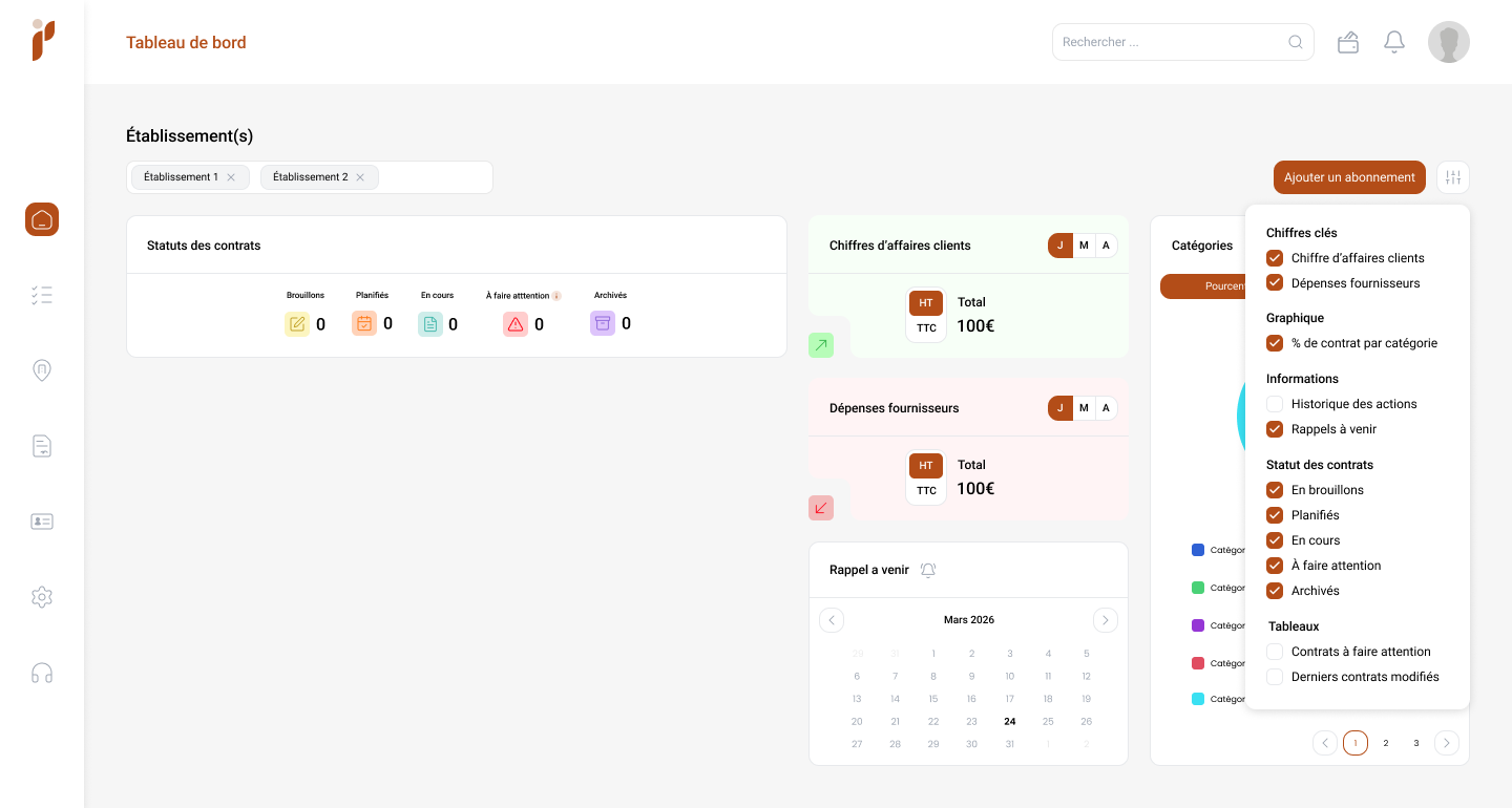 Pilboard dashboard widgets rearranged to match the user’s priorities