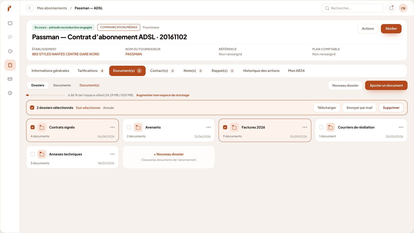 Pilboard – accès simplifié aux contrats fournisseurs et documents contractuels