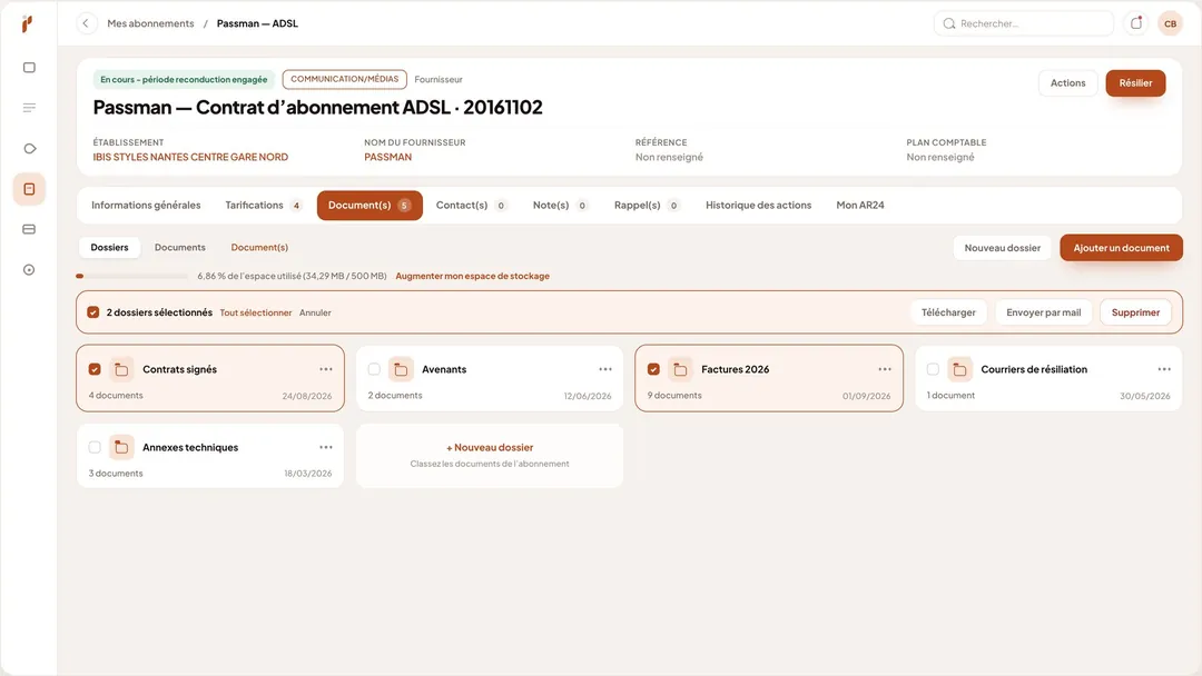Pilboard – accès simplifié aux contrats fournisseurs et documents contractuels